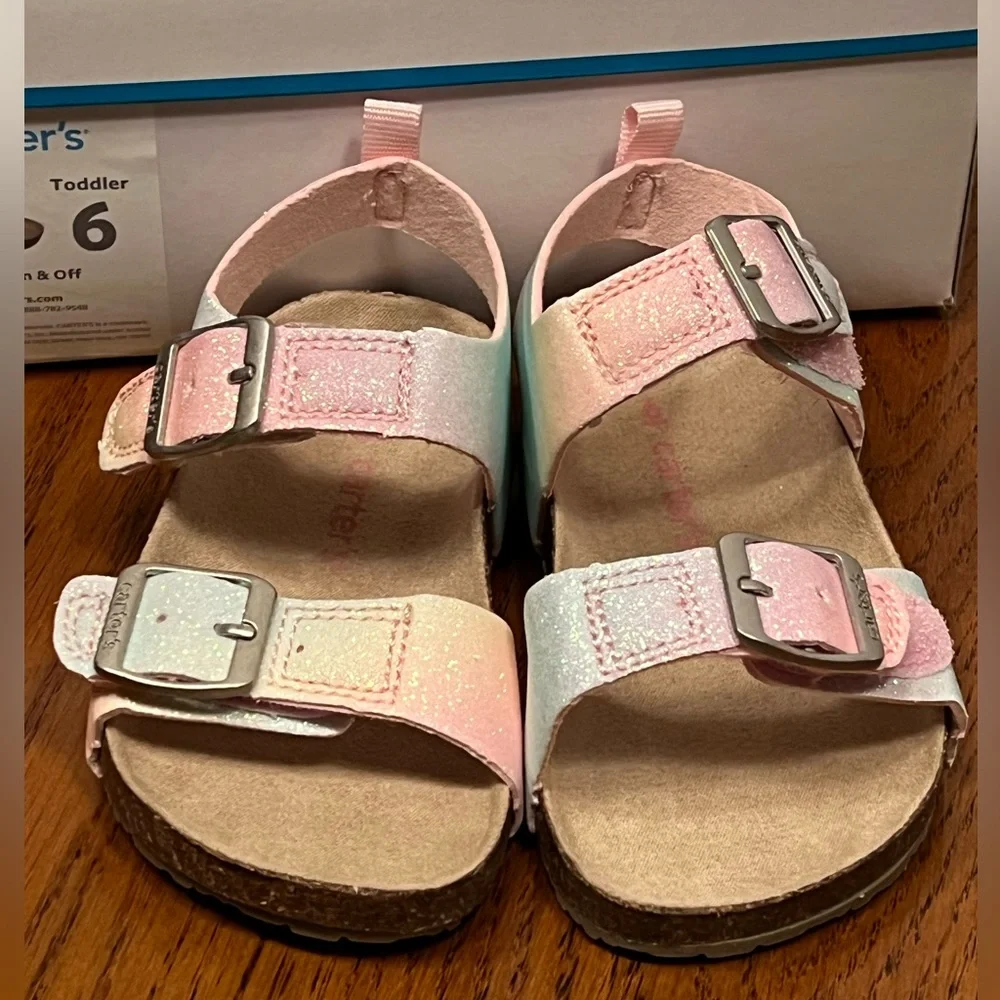 NWT Carter’s Duncan‎ Multi Glitter Sandals